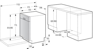 Hisense opvaskemaskine HU663C60X