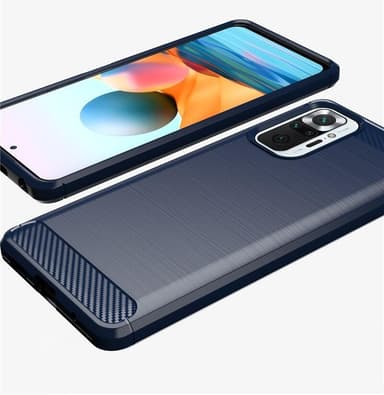 SKALO Xiaomi Redmi Note 10 Pro Armor Carbon Stødsikker TPU-cover - Grå