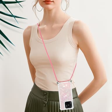 SKALO Xiaomi Redmi 10C Kvicksand Glitter Mobile Collar - Lyserød