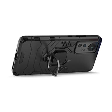 SKALO Xiaomi 12 Armor Hybrid metal ring cover - Sort