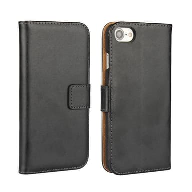 SKALO iPhone SE (2020/2022) Flip Cover m. Pung i Ægte Læder - Lilla