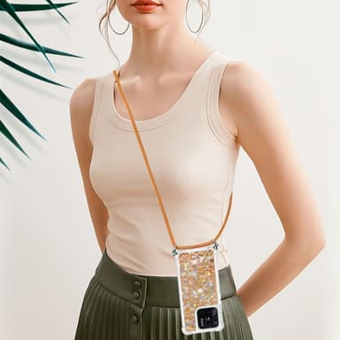 SKALO Xiaomi Redmi 10C Kvicksand Glitter Mobile Collar - Guld