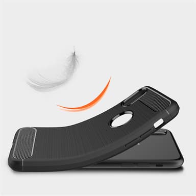 SKALO iPhone XS Max Armor Carbon Stødsikker TPU-cover - Sort