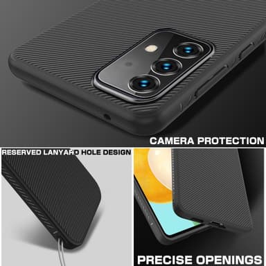 SKALO Samsung A53 5G Twill TPU-cover - Sort