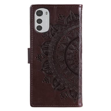 SKALO Motorola Moto E32/E32s Mandala Flip Cover - Brun