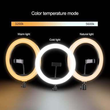 RGB LED Ring lys 30 cm i diameter med en mobil holder med stativ og står 5 trin 19 lysdæmpes tilstand selfie lampe lys ring lys