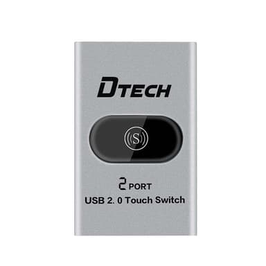 USB2.0 switch 2x computere til 1xUSB enhed metal sort USB skifter