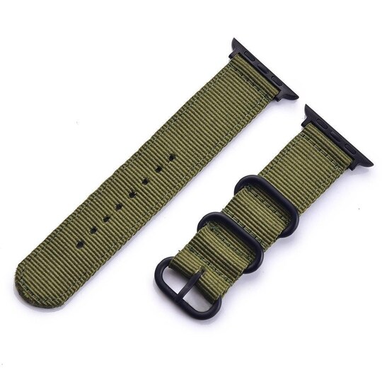 SKALO Nato armbånd i nylon Apple Watch 38/40/41mm - Grøn