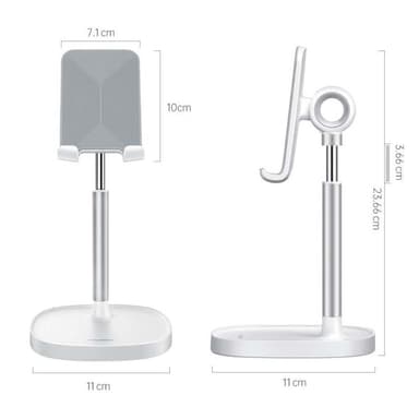 Justerbar universal bordstativ til mobiltelefon tablet Iphone Ipad indehaver af aluminium drejelig mobilt stativ 360 grader