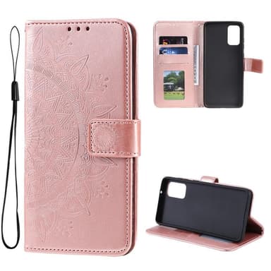 SKALO Samsung A13 4G Mandala Flip Cover - Rosa guld