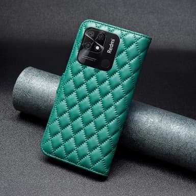 SKALO Xiaomi Redmi 10C BINFEN COLOR Quiltet Pung - Grøn