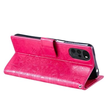 SKALO Motorola Moto G22 Mandala Flip Cover - Cerise