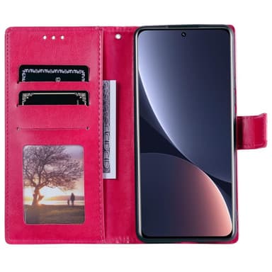 SKALO Xiaomi 12 Mandala Flip Cover - Cerise