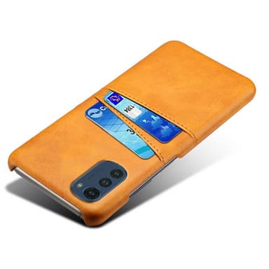 SKALO Motorola Moto E32/E32s PU-læder Kortholder Cover - Lys brun