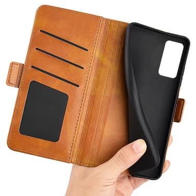 SKALO Xiaomi 12 Premium Wallet Flip Cover - Lys brun