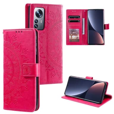 SKALO Xiaomi 12 Mandala Flip Cover - Cerise