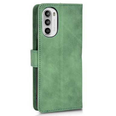 SKALO Motorola Moto G52 Matt PU-læderpungetui - Grøn