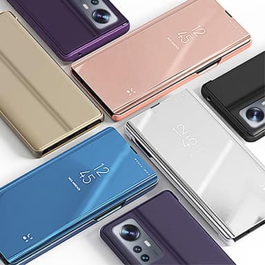 SKALO Xiaomi 12 Clear View Mirror Etui - Rosa guld