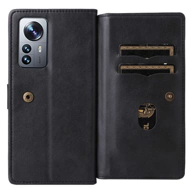 SKALO Xiaomi 12 Pro 10-RUM Flip Cover - Sort