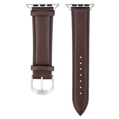 SKALO Læder Rem Apple Watch 38/40/41mm - Brun