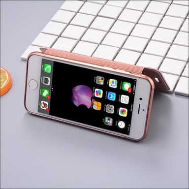 SKALO iPhone 7/8 Flip Cover TPU Ultratyndt - Guld
