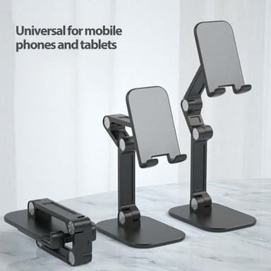 NÖRDIC Justerbar foldbar universal bord stativ til mobiltelefon tablet Iphone Ipad holder drejelig mobilt stativ