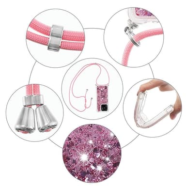 SKALO Xiaomi Redmi 10C Kvicksand Glitter Mobile Collar - Rosa guld