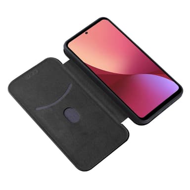 SKALO Xiaomi 12 Pro Carbon Fiber Pungetui - Sort