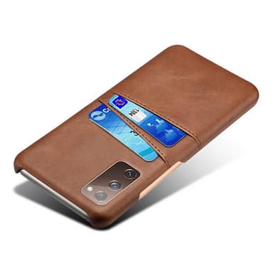 SKALO Samsung S20 FE PU-læder Kortholder Cover - Brun