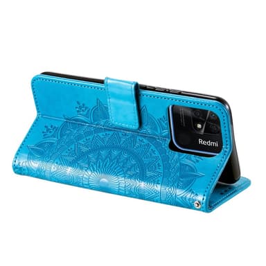 SKALO Xiaomi Redmi 10C Mandala Flip Cover - Blå