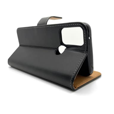 SKALO Moto G30 / Moto G20 Flip Cover m. Pung i Ægte Læder - Hvid