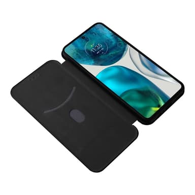 SKALO Motorola Moto G52 Carbon Fiber Pungetui - Sort