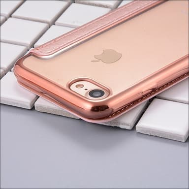 SKALO iPhone 7/8 Flip Cover TPU Ultratyndt - Guld