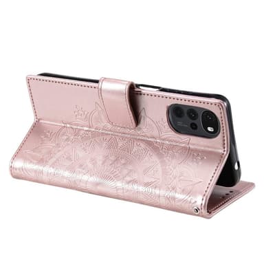 SKALO Motorola Moto G22 Mandala Flip Cover - Rosa guld