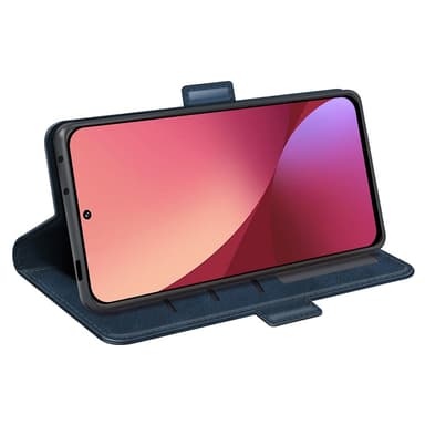 SKALO Xiaomi 12 Pro Premium Wallet Flip Cover - Blå