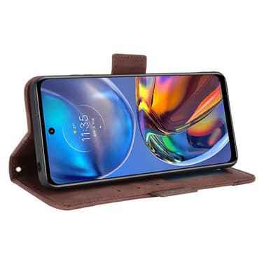 SKALO Motorola Moto E32/E32s 6-RUM Pungetaske - Brun