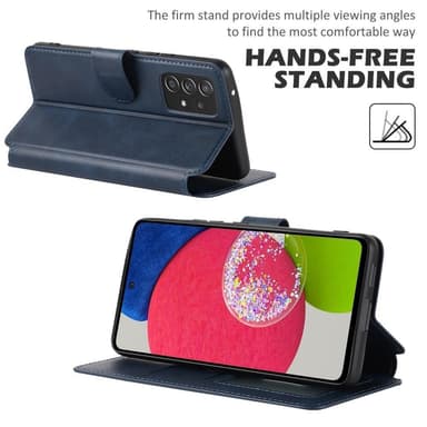 SKALO Samsung A53 5G Premium Cut Flip Cover - Blå