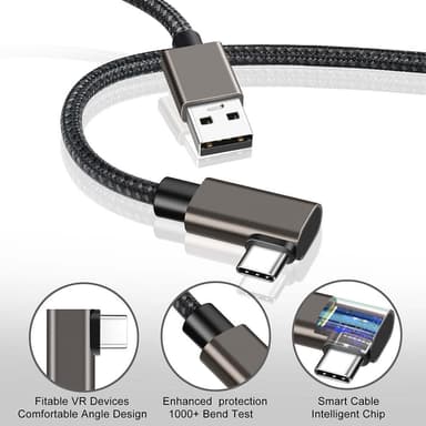 NÖRDIC VR Link-kabel 7m USB3.2 Gen1 USB-C til A 5Gbps 3A hurtigopladning Oculus Quest 2 Super Speed ​​​​USB Link-kabel