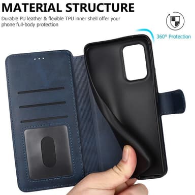 SKALO Samsung A53 5G Premium Cut Flip Cover - Blå