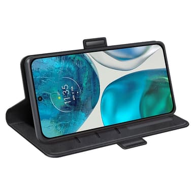 SKALO Motorola Moto G52 Premium Wallet Flip Cover - Sort