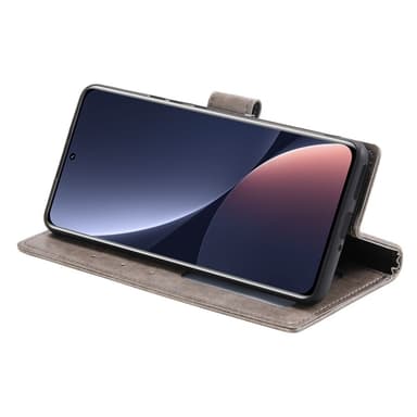 SKALO Xiaomi 12 Mandala Flip Cover - Grå