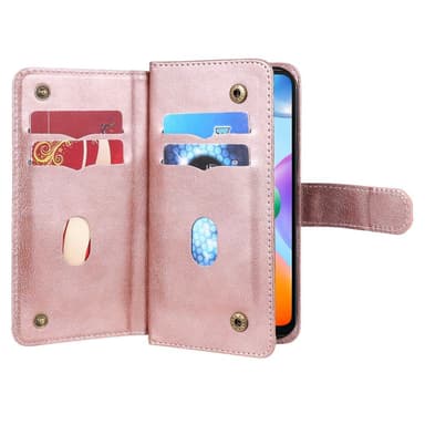 SKALO Xiaomi Redmi 10C 10-RUM Flip Cover - Rosa guld