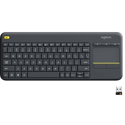 Logitech Wireless Touch tastatur K400 Plus (sort)