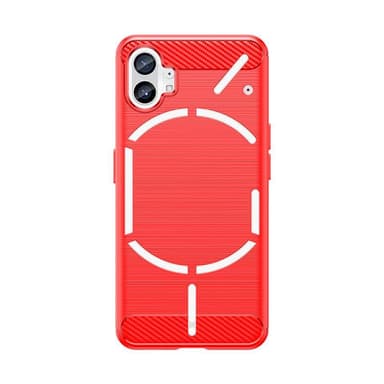 SKALO Nothing Phone (1) Armor Carbon Stødsikker TPU-cover - Rød