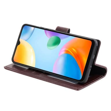 SKALO Xiaomi Redmi 10C Mandala Flip Cover - Mørkebrun