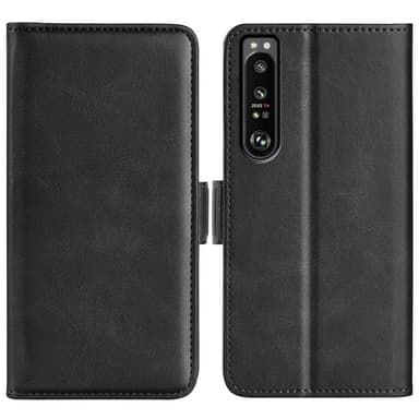 SKALO Sony Xperia 1 IV Premium Wallet Flip Cover - Sort