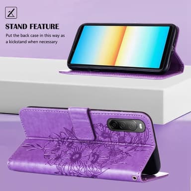 SKALO Sony Xperia 10 IV Mandala Flip Cover - Lilla