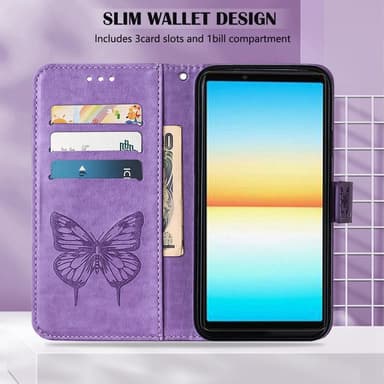 SKALO Sony Xperia 10 IV Mandala Flip Cover - Lilla