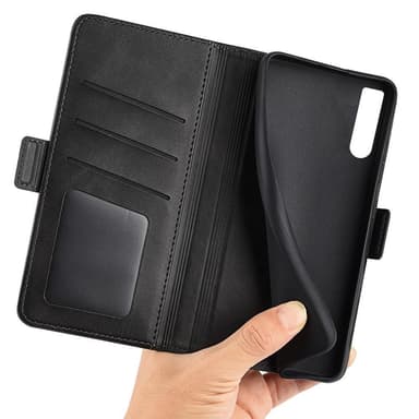 SKALO Sony Xperia 1 IV Premium Wallet Flip Cover - Sort