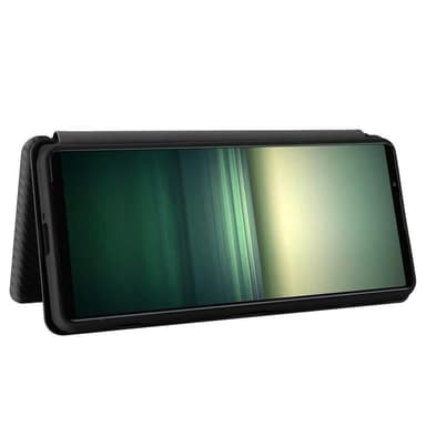 SKALO Sony Xperia 1 IV Carbon Fiber Pungetui - Sort